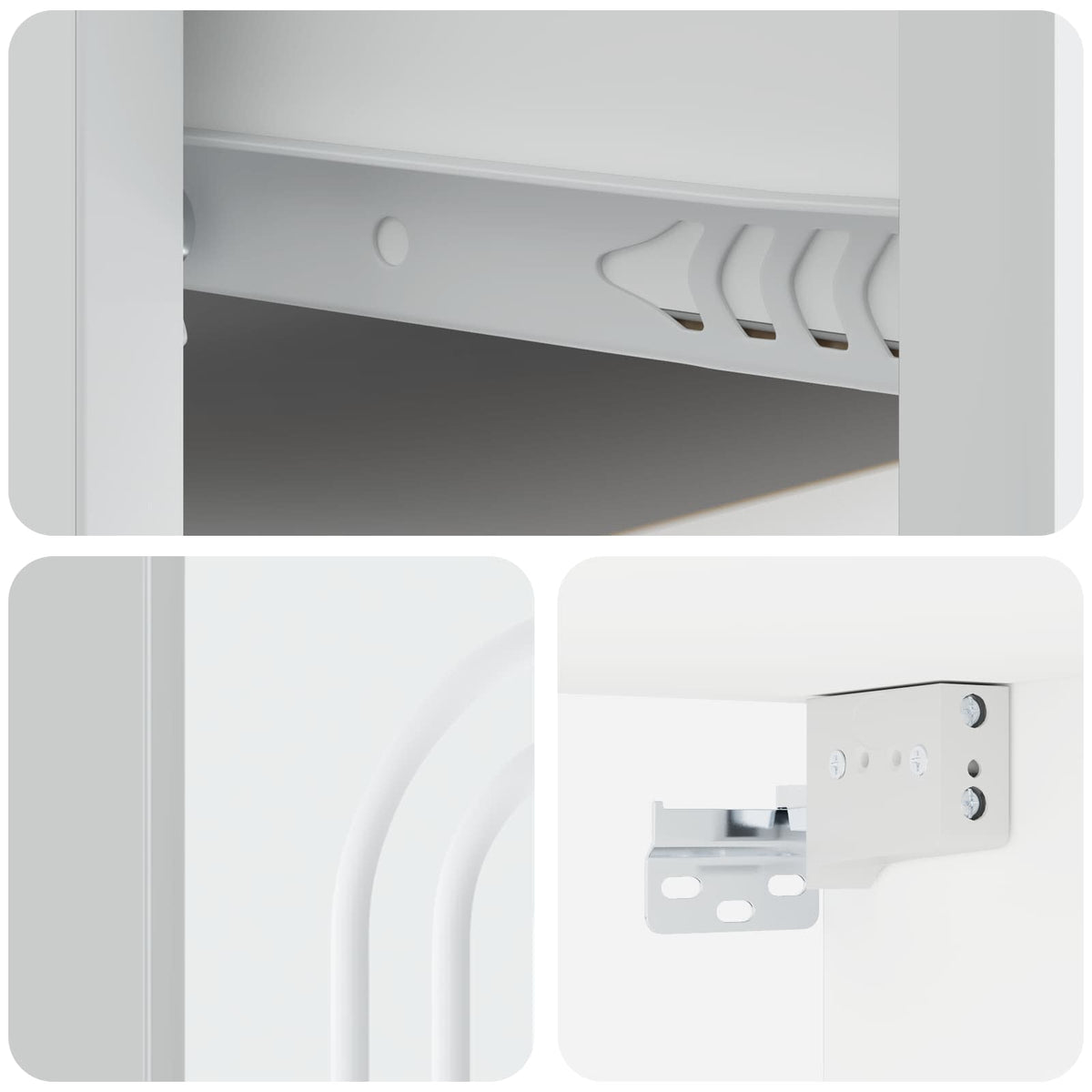 Wall-Mounted Bedside Cabinet White 49 x 34.5 x 20 cm
