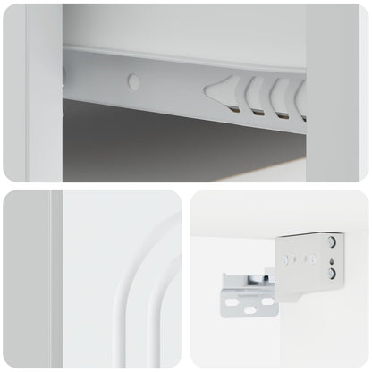 Wall-Mounted Bedside Cabinet White 49 x 34.5 x 20 cm