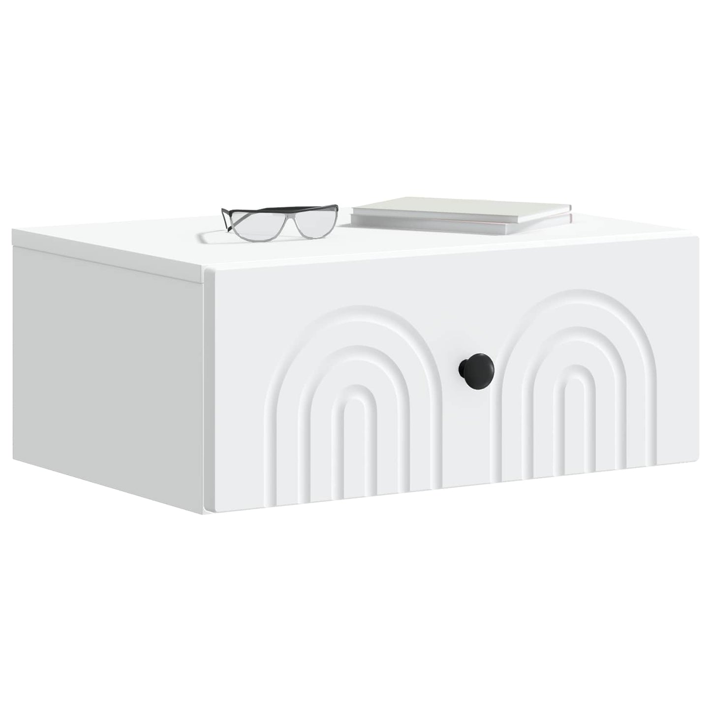 Wall-Mounted Bedside Cabinet 2 pcs White 49 x 34.5 x 20 cm