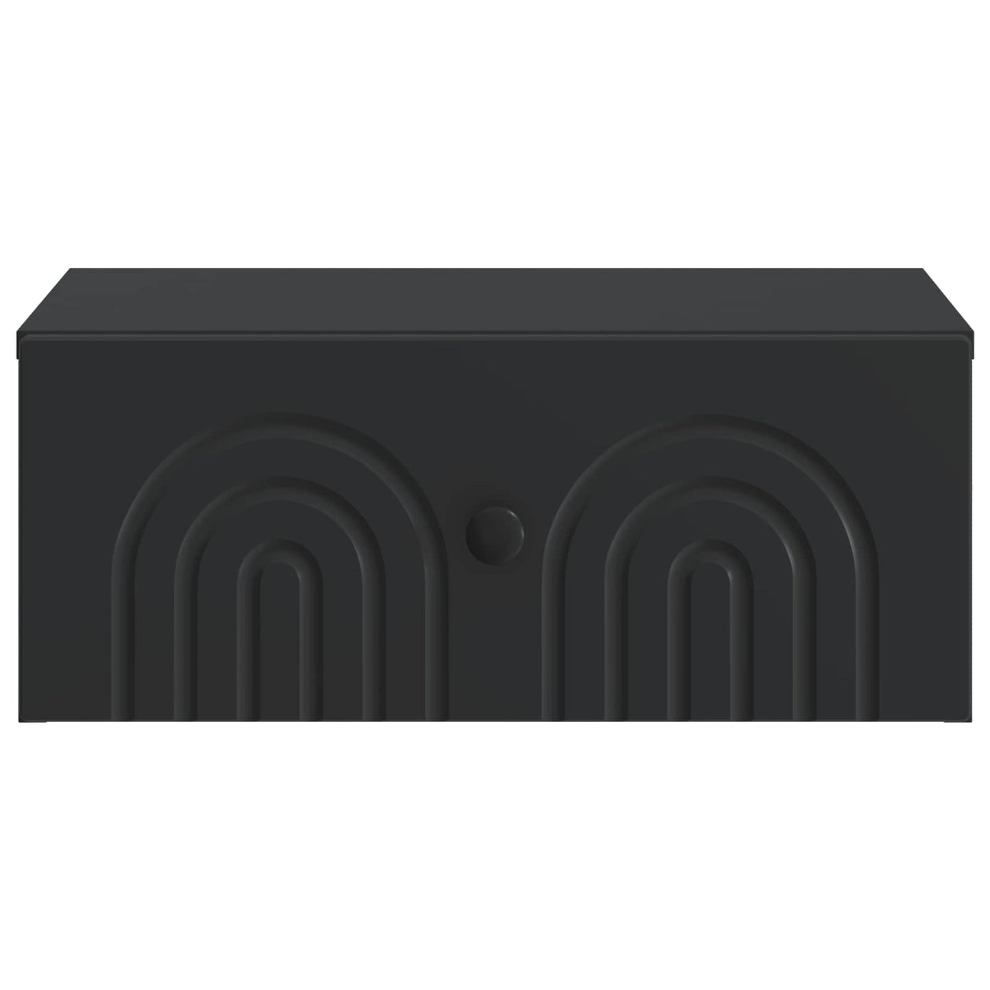 Wall-Mounted Bedside Cabinet Black 49 x 34.5 x 20 cm