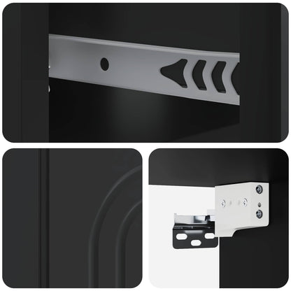 Wall-Mounted Bedside Cabinet 2 pcs Black 49 x 34.5 x 20 cm