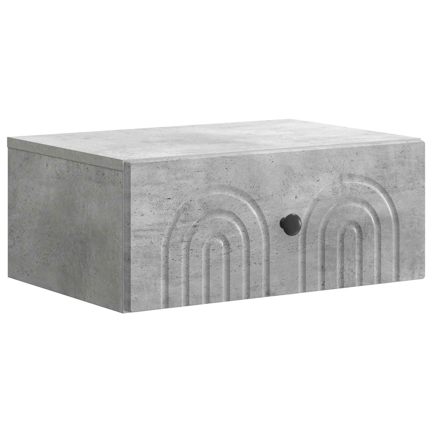 Wall-Mounted Bedside Cabinet Concrete Grey 49 x 34.5 x 20 cm