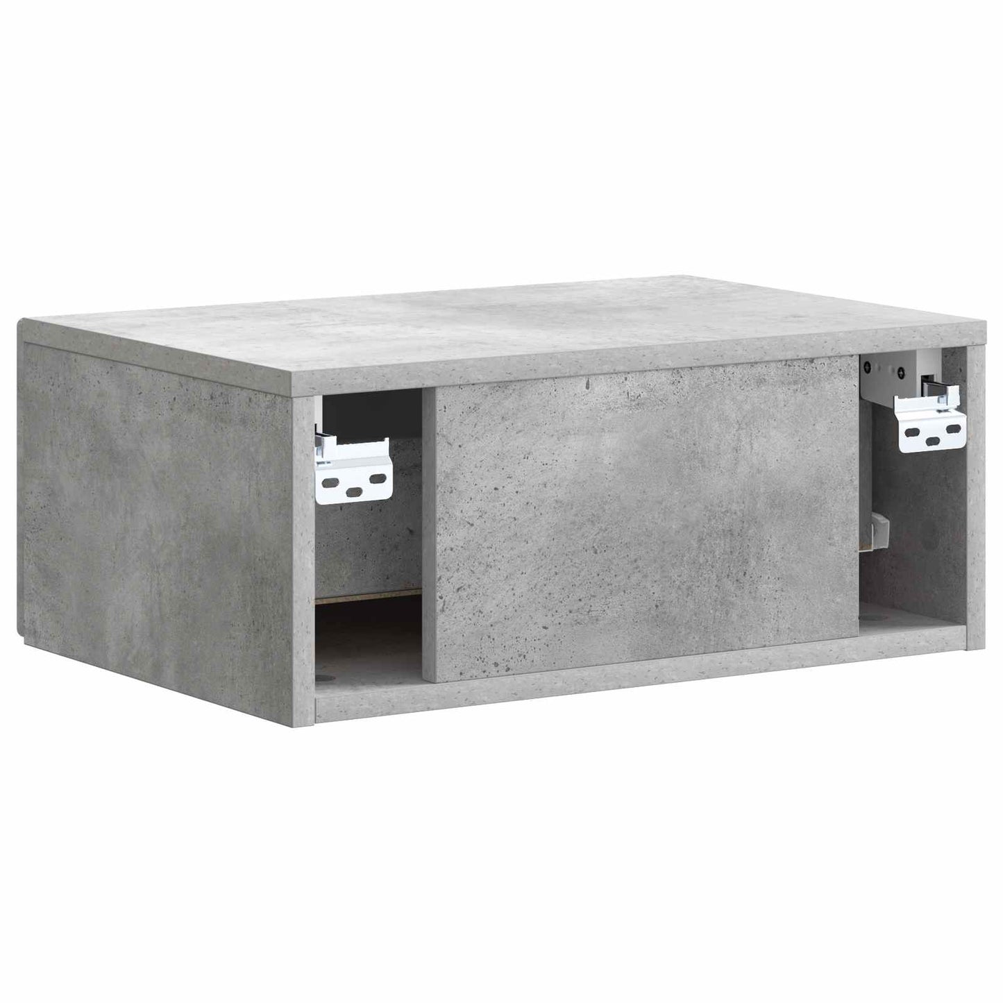 Wall-Mounted Bedside Cabinet Concrete Grey 49 x 34.5 x 20 cm