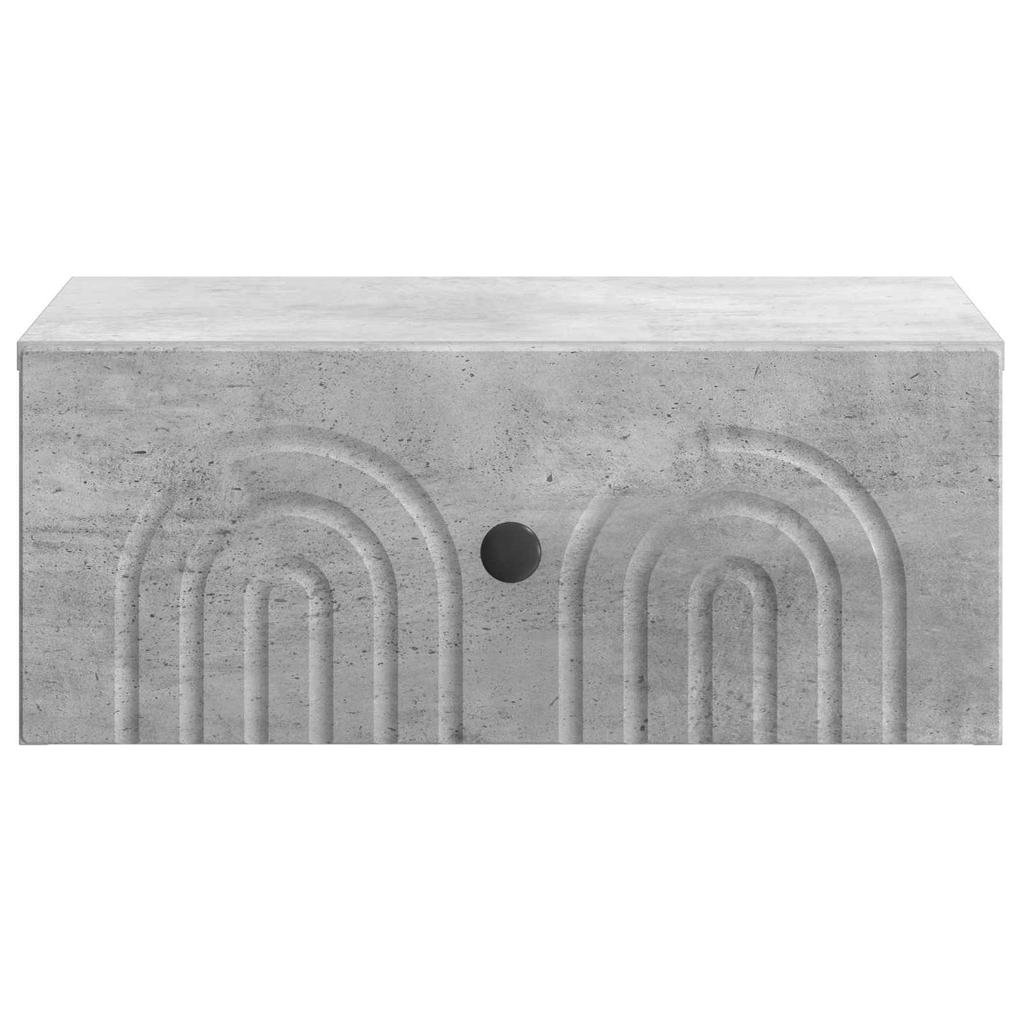Wall-Mounted Bedside Cabinet Concrete Grey 49 x 34.5 x 20 cm