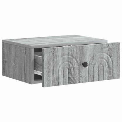 Wall-Mounted Bedside Cabinet Grey Sonoma 49 x 34.5 x 20 cm
