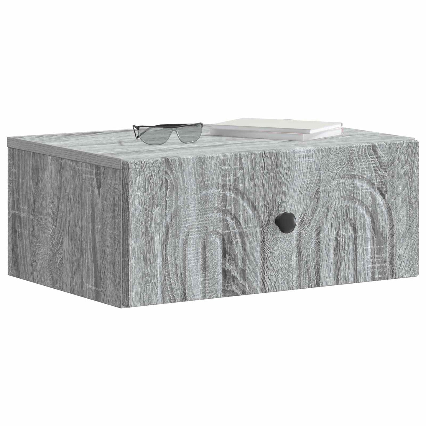 Wall-Mounted Bedside Cabinet Grey Sonoma 49 x 34.5 x 20 cm