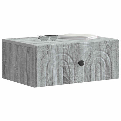 Wall-Mounted Bedside Cabinet Grey Sonoma 49 x 34.5 x 20 cm