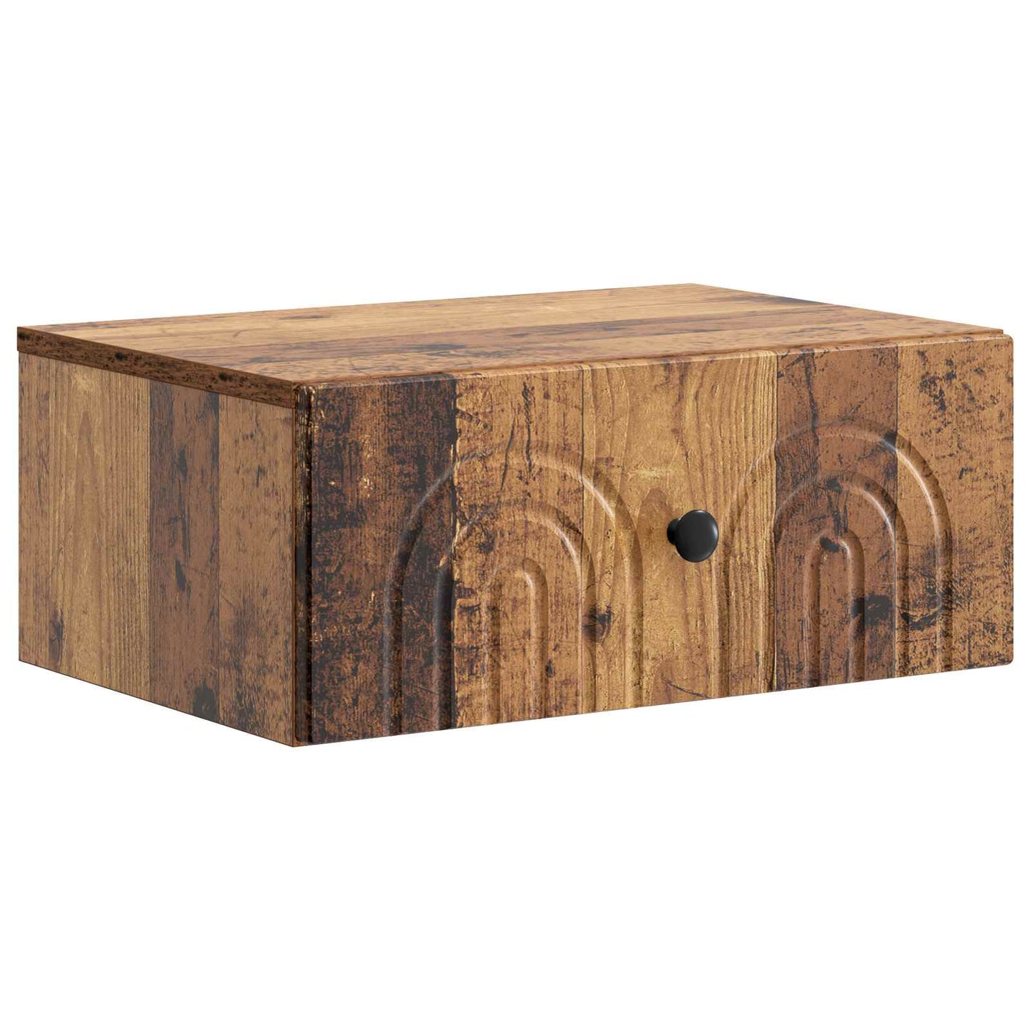 Wall-Mounted Bedside Cabinet Old Wood 49 x 34.5 x 20 cm