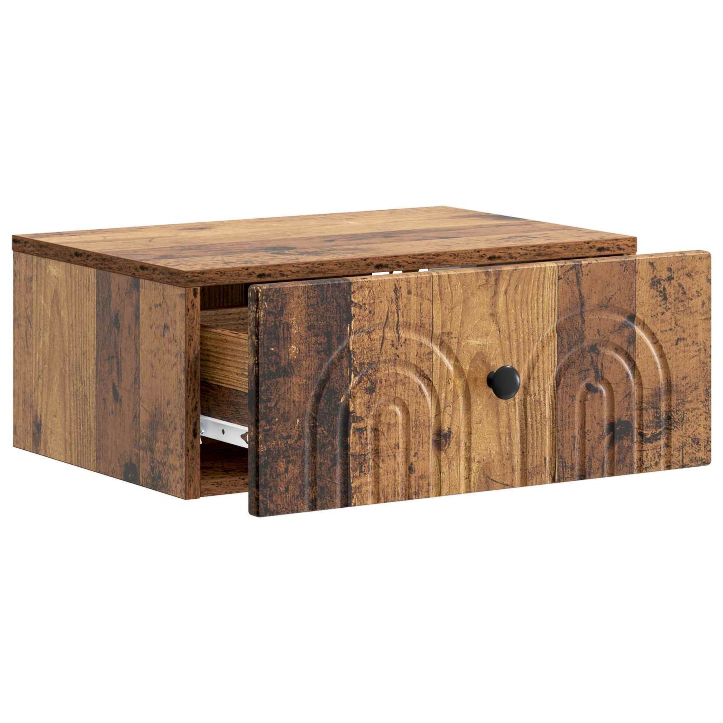 Wall-Mounted Bedside Cabinet Old Wood 49 x 34.5 x 20 cm