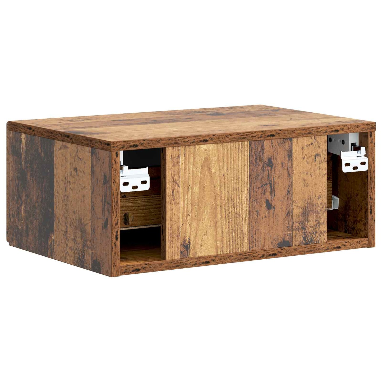 Wall-Mounted Bedside Cabinet Old Wood 49 x 34.5 x 20 cm