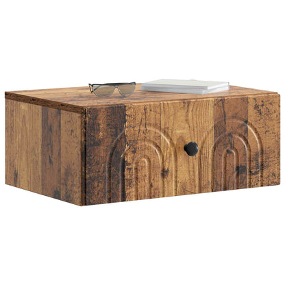 Wall-Mounted Bedside Cabinet Old Wood 49 x 34.5 x 20 cm
