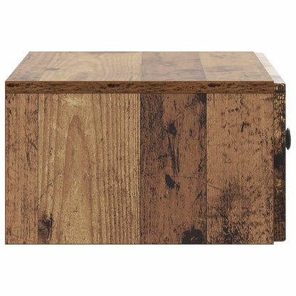 Wall-Mounted Bedside Cabinet Old Wood 49 x 34.5 x 20 cm