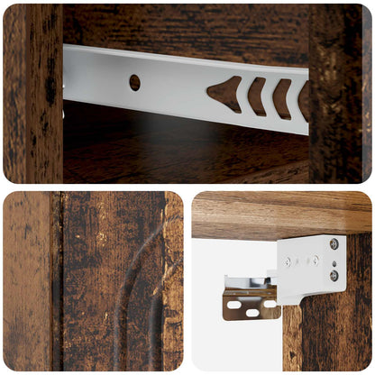 Wall-Mounted Bedside Cabinet 2 pcs Old Wood 49 x 34.5 x 20 cm