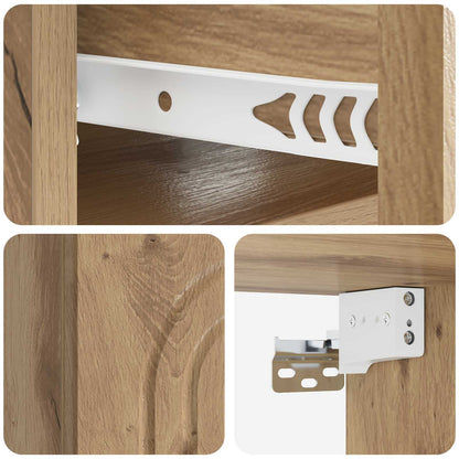 Wall-Mounted Bedside Cabinet Artisan Oak 49 x 34.5 x 20 cm