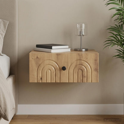 Wall-Mounted Bedside Cabinet Artisan Oak 49 x 34.5 x 20 cm