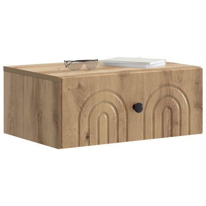 Wall-Mounted Bedside Cabinet Artisan Oak 49 x 34.5 x 20 cm