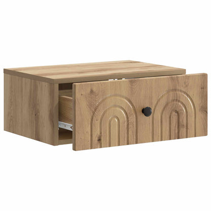 Wall-Mounted Bedside Cabinet 2 pcs Artisan Oak Engineered Wood