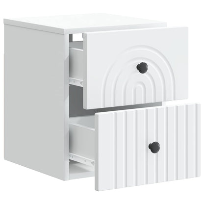 Wall-Mounted Bedside Cabinet White 33 x 34.5 x 40 cm