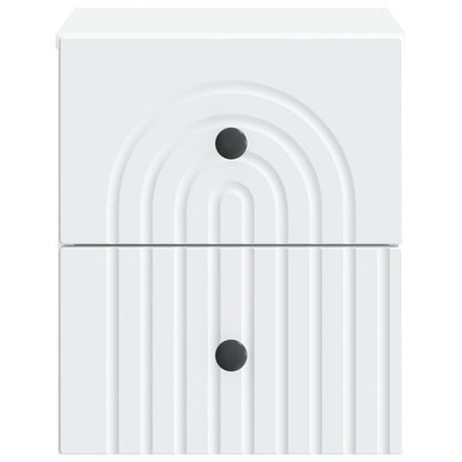 Wall-Mounted Bedside Cabinet White 33 x 34.5 x 40 cm