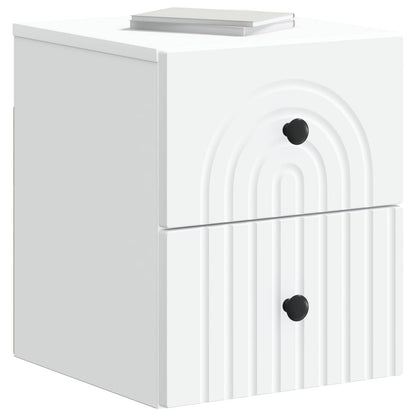 Wall-Mounted Bedside Cabinet White 33 x 34.5 x 40 cm