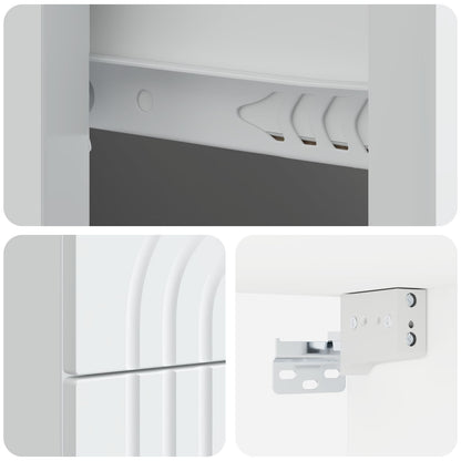 Wall-Mounted Bedside Cabinet 2 pcs White 33 x 34.5 x 40 cm