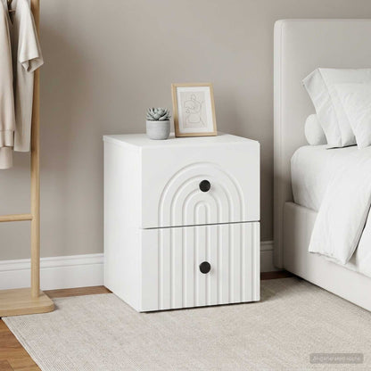 Wall-Mounted Bedside Cabinet 2 pcs White 33 x 34.5 x 40 cm