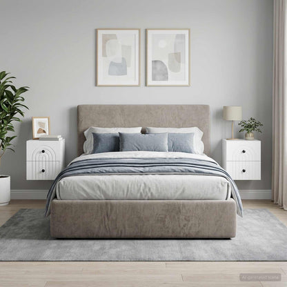 Wall-Mounted Bedside Cabinet 2 pcs White 33 x 34.5 x 40 cm
