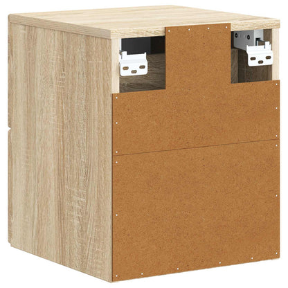 Wall-Mounted Bedside Cabinet 2 pcs Sonoma Oak 33 x 34.5 x 40 cm
