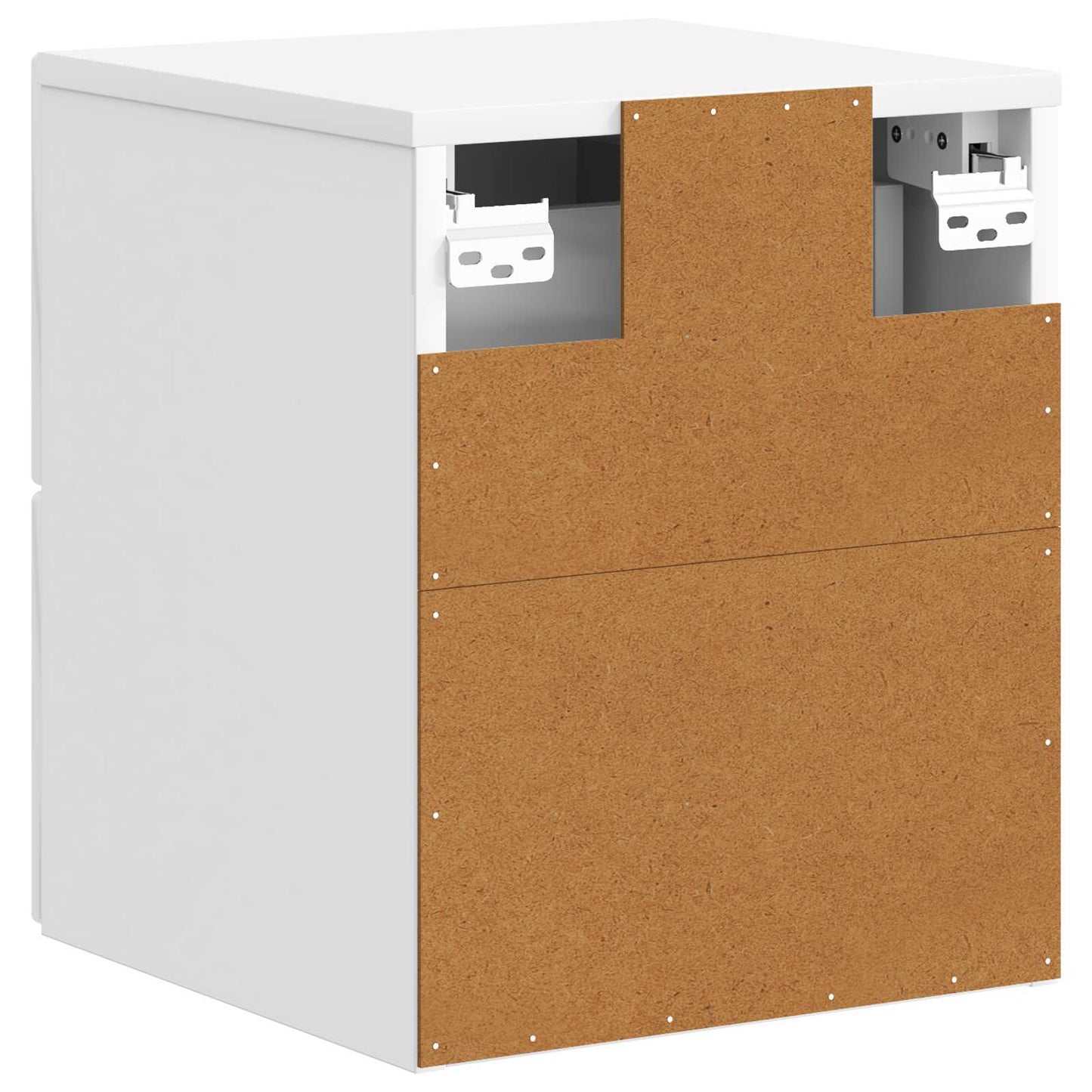 Wall-Mounted Bedside Cabinet High Gloss White 33 x 34.5 x 40 cm
