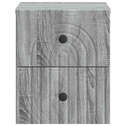 Wall-Mounted Bedside Cabinet Grey Sonoma 33 x 34.5 x 40 cm