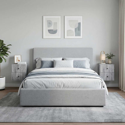 Wall-Mounted Bedside Cabinet 2 pcs Grey Sonoma