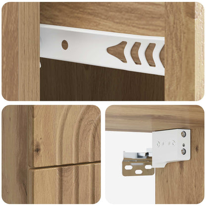 Wall-Mounted Bedside Cabinet Artisan Oak 33 x 34.5 x 40 cm