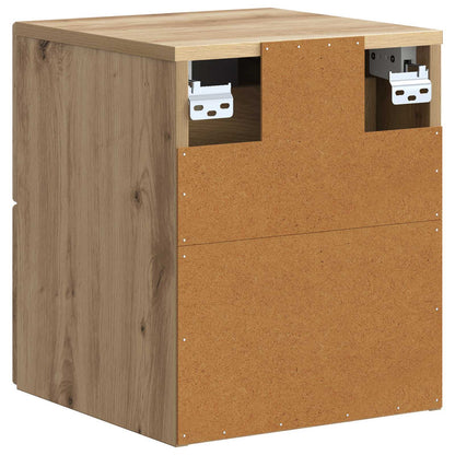 Wall-Mounted Bedside Cabinet Artisan Oak 33 x 34.5 x 40 cm