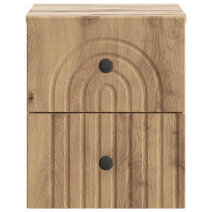 Wall-Mounted Bedside Cabinet Artisan Oak 33 x 34.5 x 40 cm
