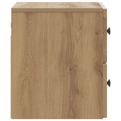 Wall-Mounted Bedside Cabinet Artisan Oak 33 x 34.5 x 40 cm