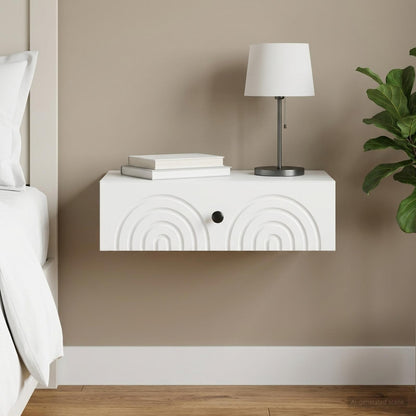 Wall-Mounted Side Table White 59 x 34.5 x 17 cm Engineered Wood