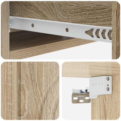 Wall-Mounted Side Table 59 x 34.5 x 17 cm Engineered Wood