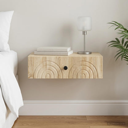 Wall-Mounted Side Table 59 x 34.5 x 17 cm Engineered Wood
