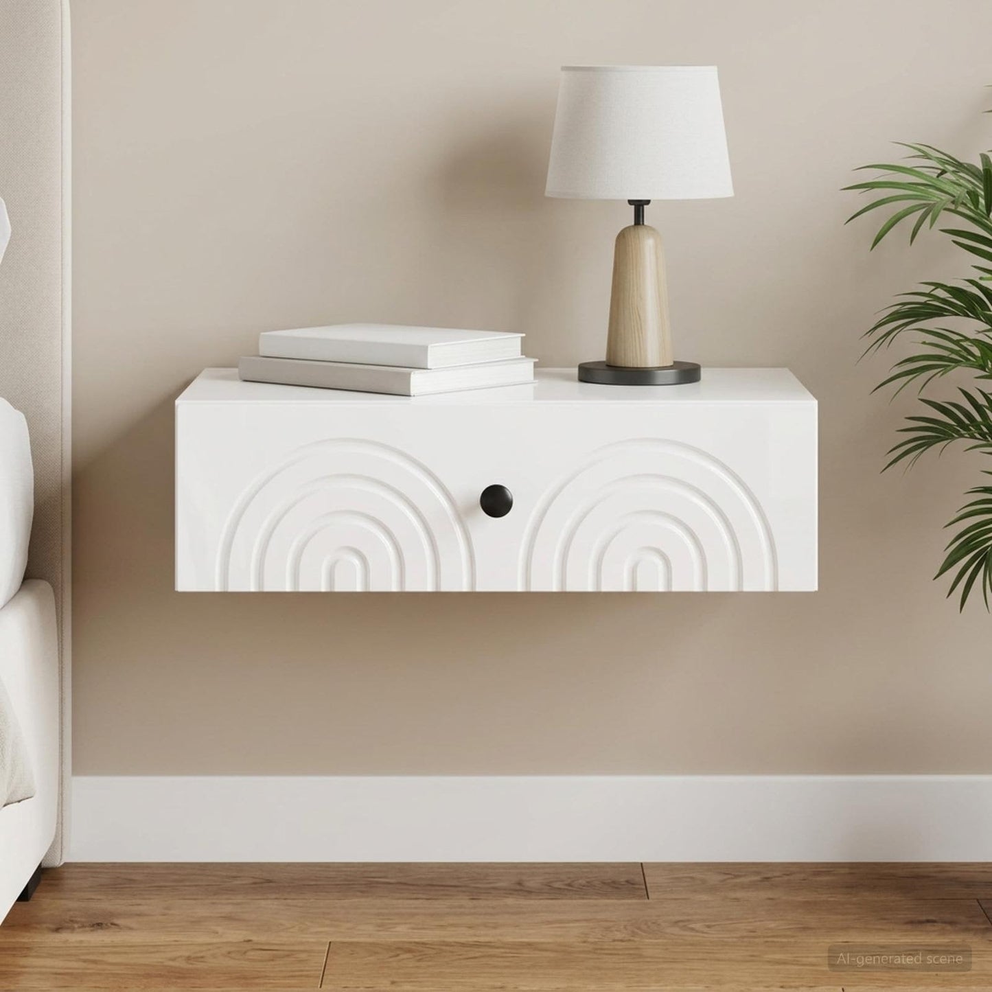 Wall-Mounted Side Table 59 x 34.5 x 17 cm Engineered Wood