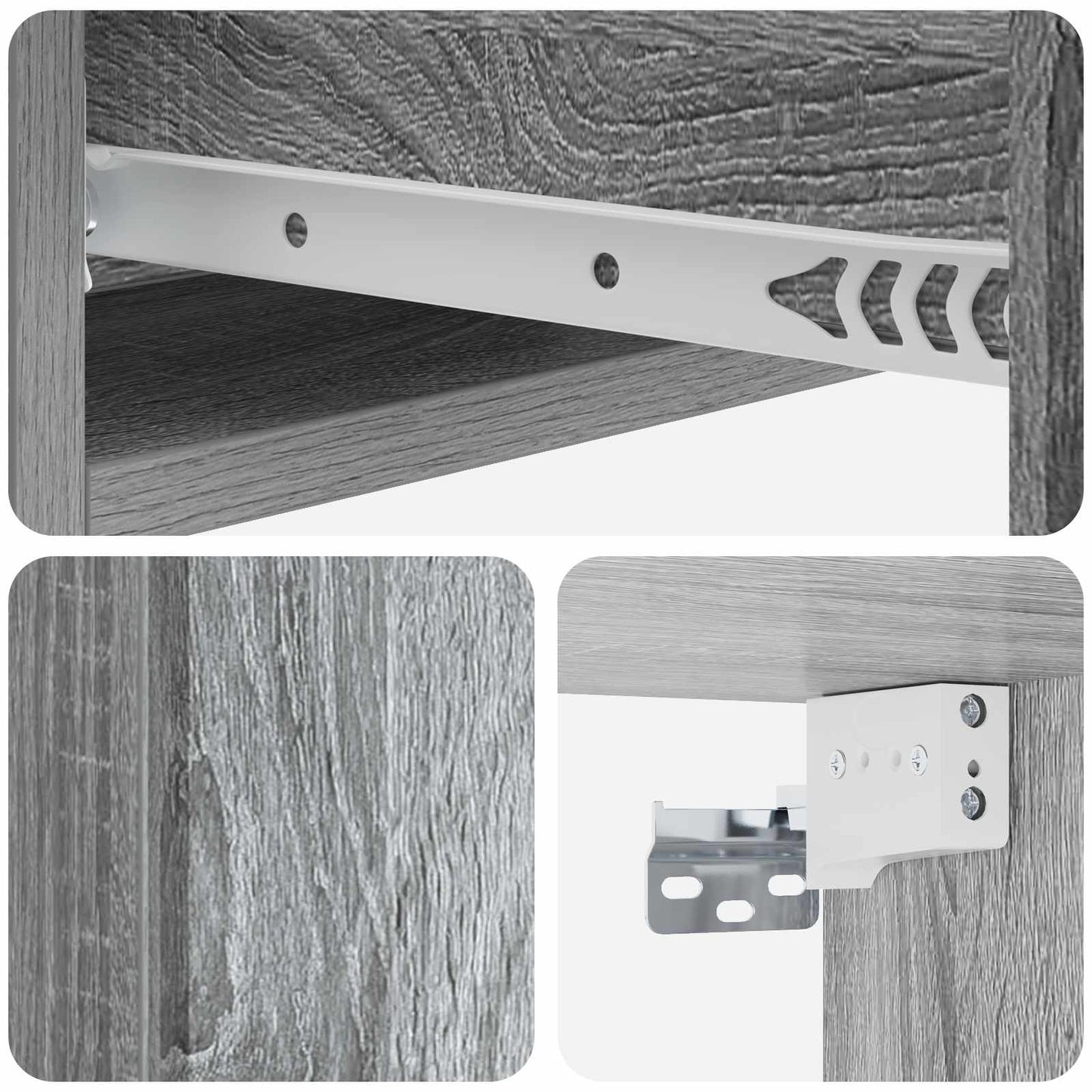 Wall-Mounted Side Table 59 x 34.5 x 17 cm Engineered Wood