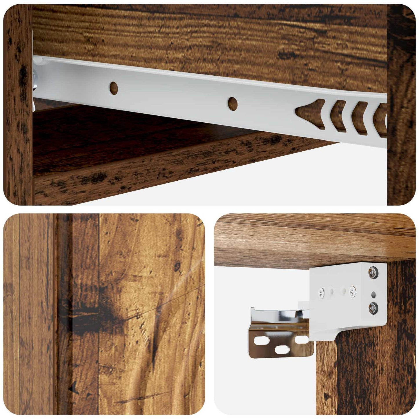 Wall-Mounted Side Table 59 x 34.5 x 17 cm Engineered Wood