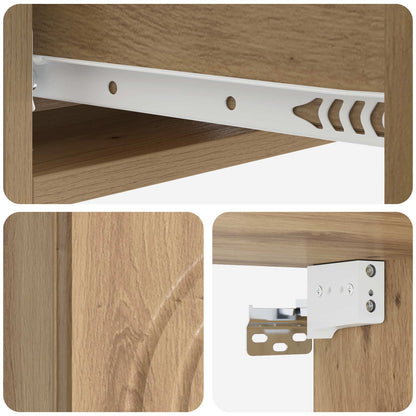 Wall-Mounted Side Table 59 x 34.5 x 17 cm Engineered Wood
