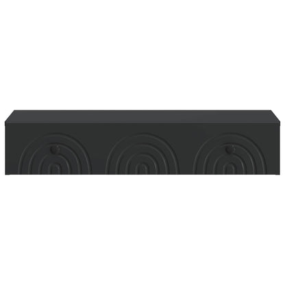Wall-Mounted Side Table Wall-mounted Black 87.5 x 34.5 x 17 cm