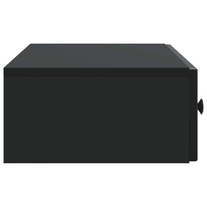 Wall-Mounted Side Table Wall-mounted Black 87.5 x 34.5 x 17 cm