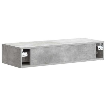 Wall-Mounted Side Table Concrete Grey 87.5 x 34.5 x 17 cm