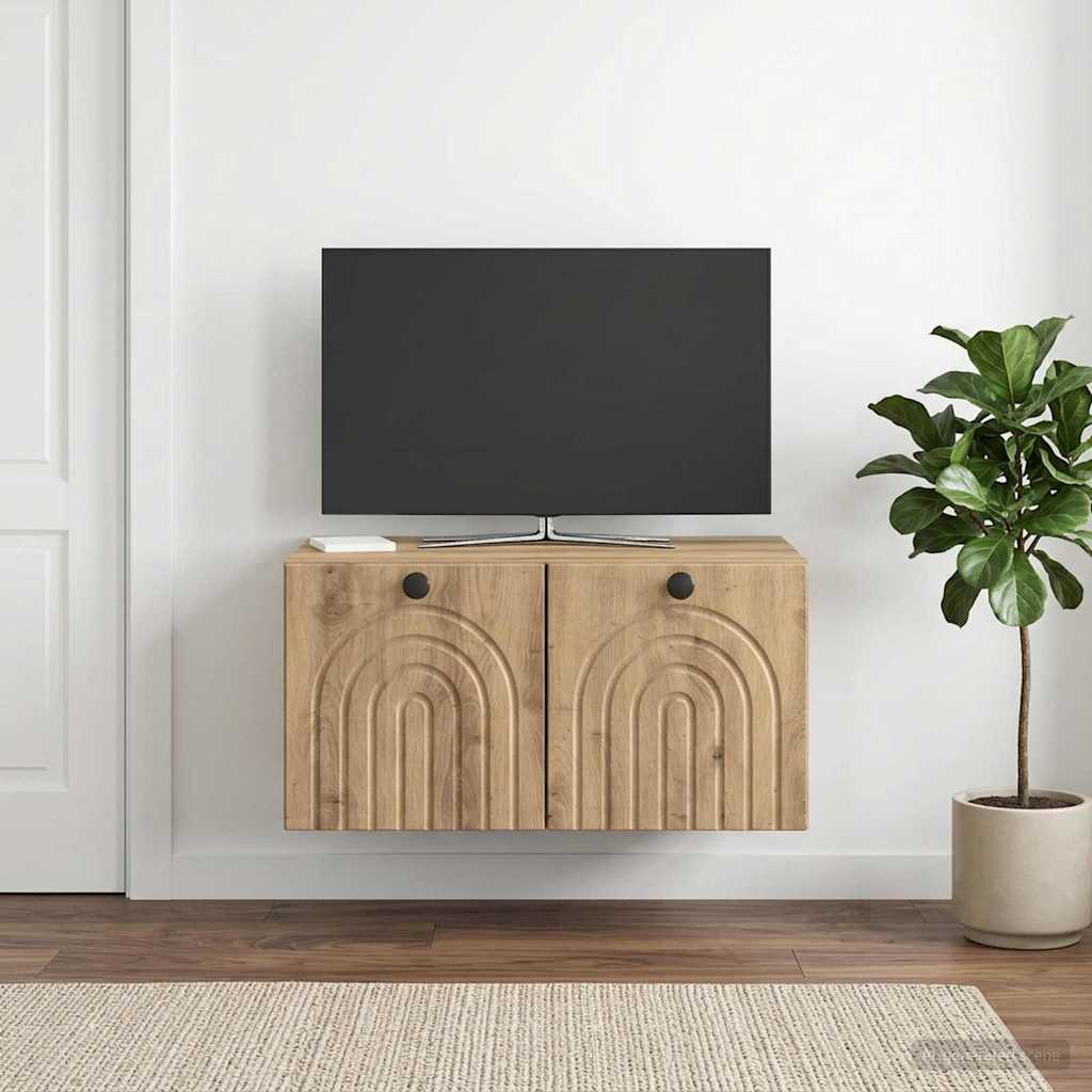 Wall-Mounted TV Cabinet 59.5 x 41 x 30 cm Artisan Oak