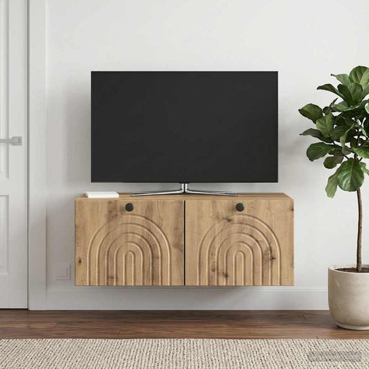 Wall-Mounted TV Cabinet 78.5 x 41 x 30 cm Artisan Oak