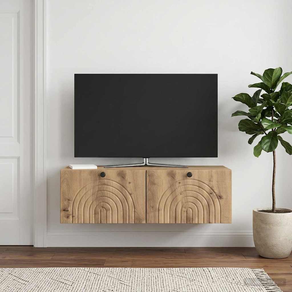 Wall-Mounted TV Cabinet 99 x 41 x 30 cm Artisan Oak