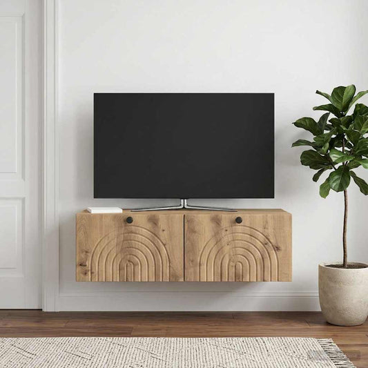 Wall-Mounted TV Cabinet 99 x 41 x 30 cm Artisan Oak