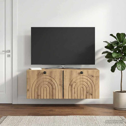 Wall-Mounted TV Cabinet 78.5 x 31 x 30 cm Artisan Oak